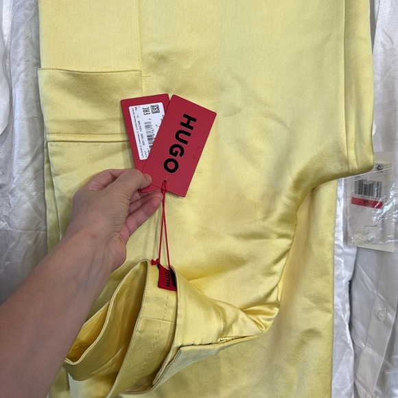 Hugo Women's Wide Leg Cargo Pants - Yellow Yellow Cargo Pants - Picture 5 of 8